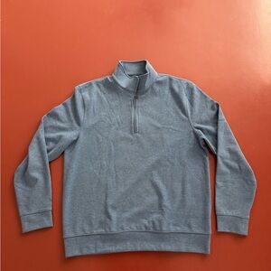 J. Crew Men's Blue Quarter-Zip Sweater